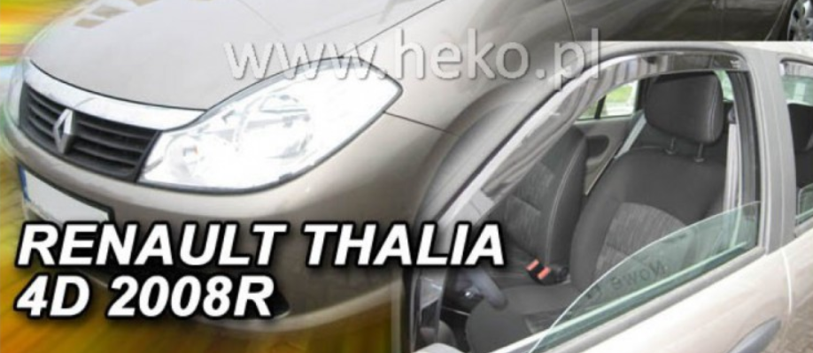 Deflektory - Protiprievanové plexi Renault Thalia 4D od 10/2