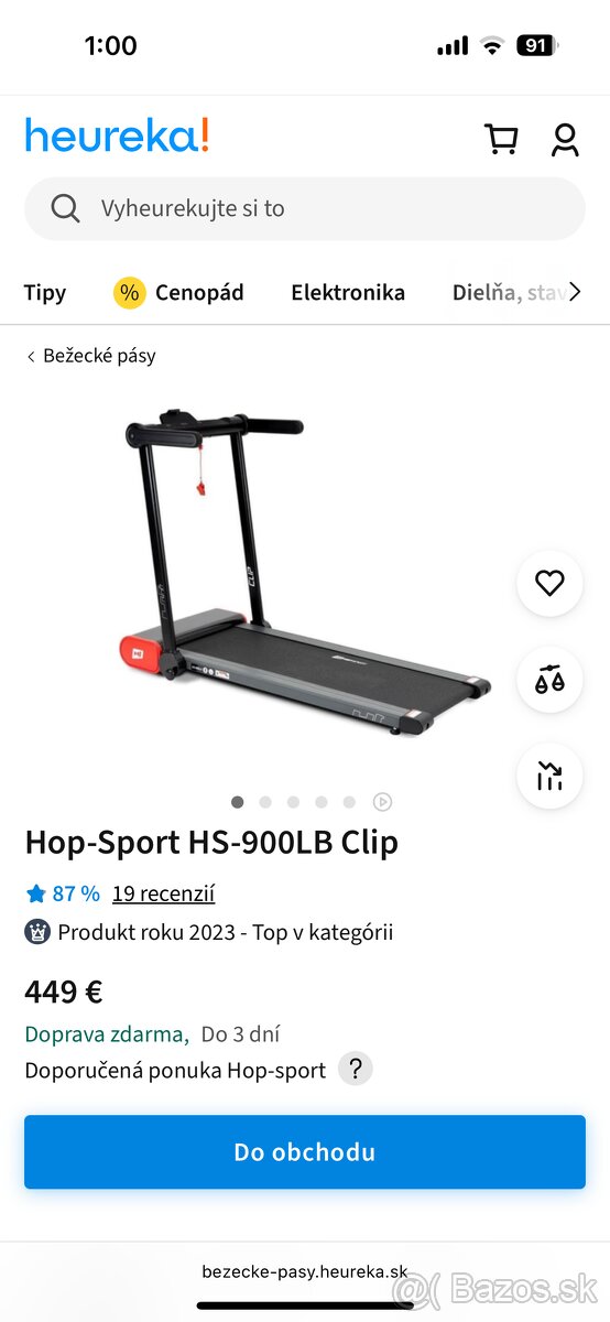 Úplne nový skladací bežecký pás HS-900LB Clip