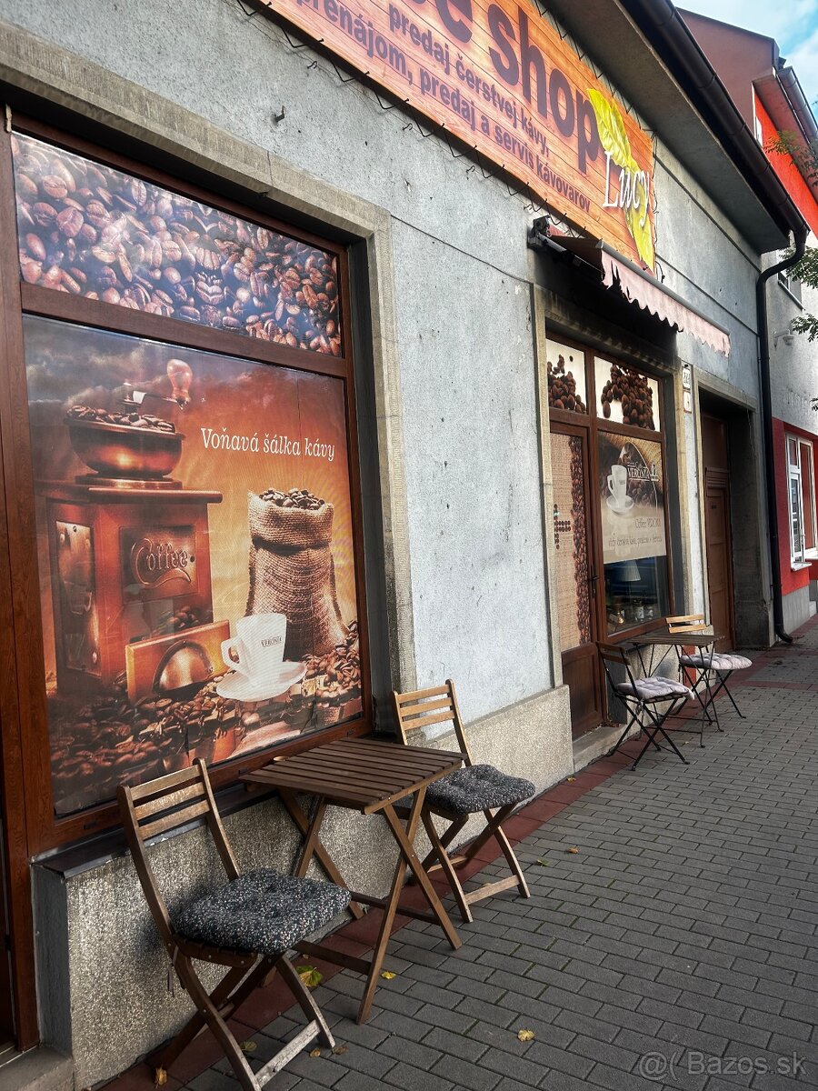 Predajna s kaviarničkou Coffee shop v centre