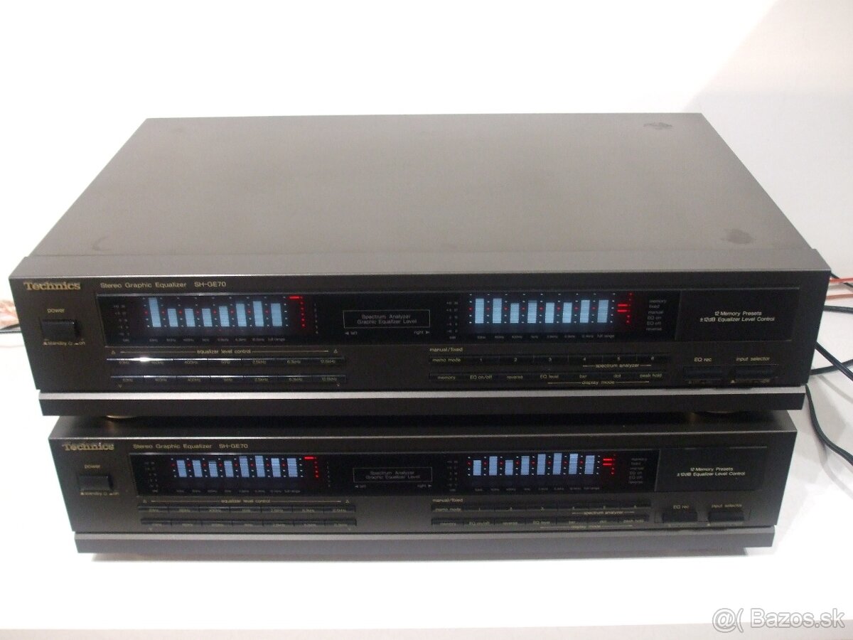Graficky 2x7 pasmovy equalizer TECHNICS SH-GE70 vyroba JAPAN