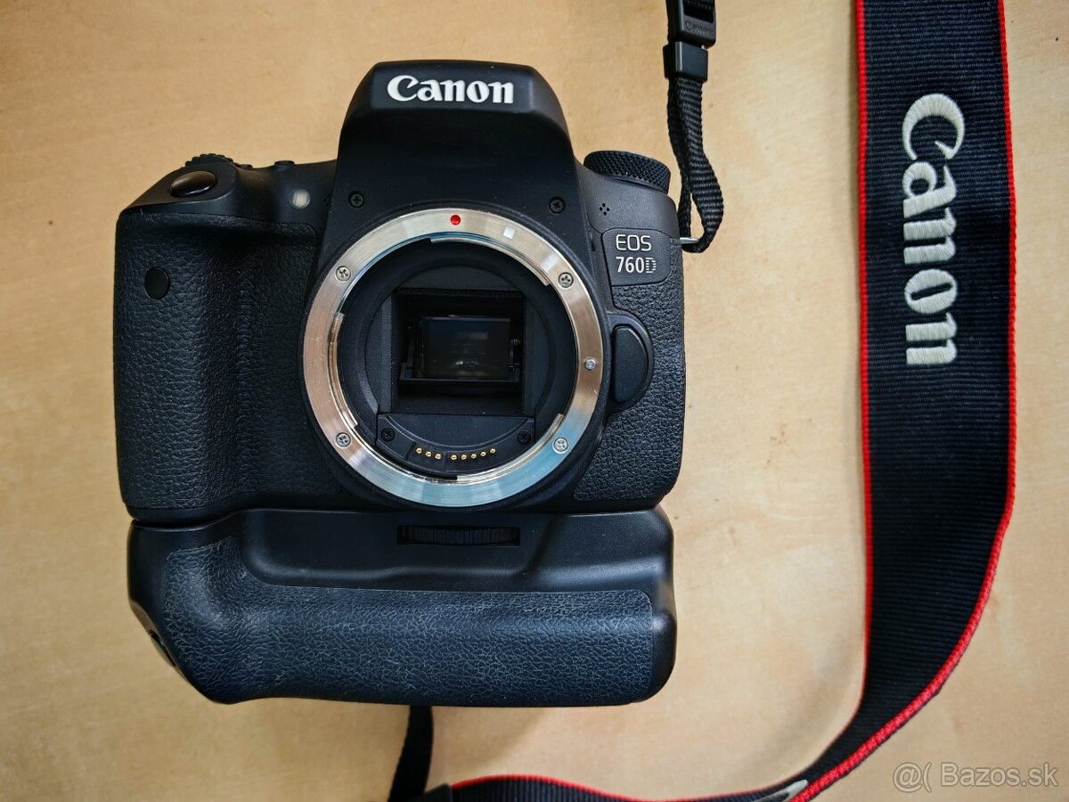 Canon EOS 760D + objektív + battery grip