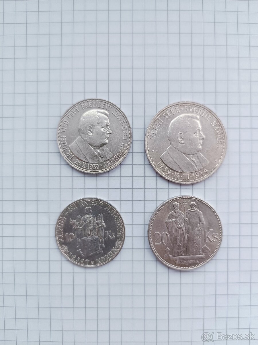Strieborné mince Slovenský štát