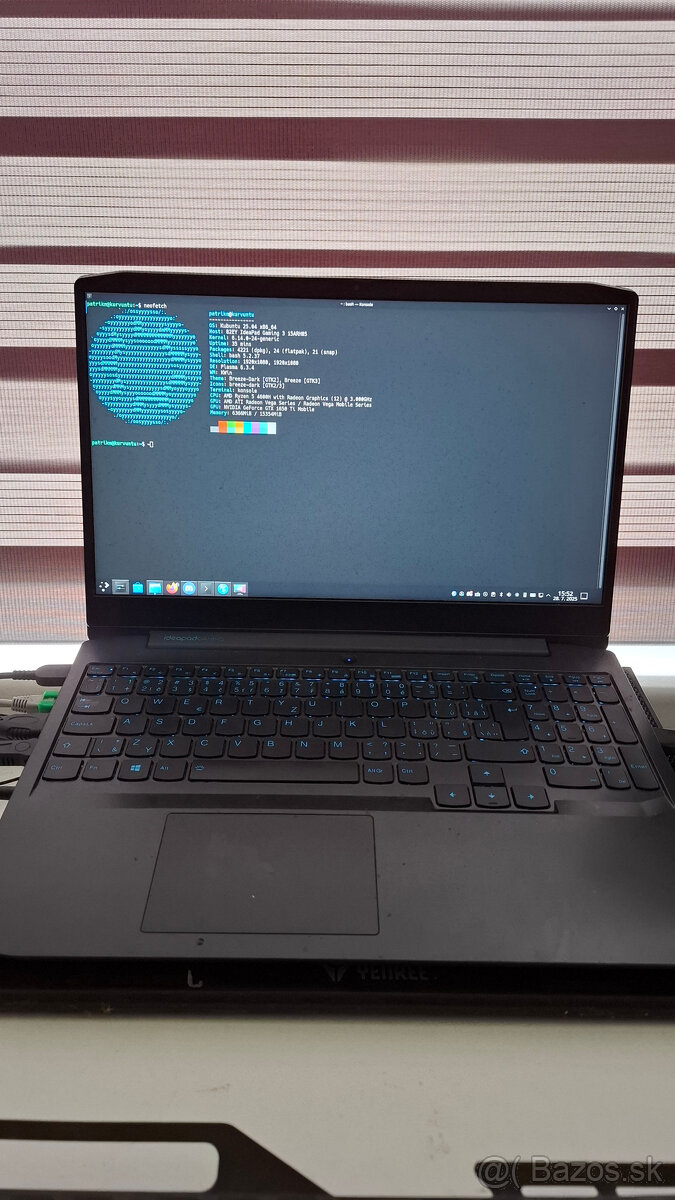 Predám herný notebook lenovo IdeaPad Gaming 3 15ARH05