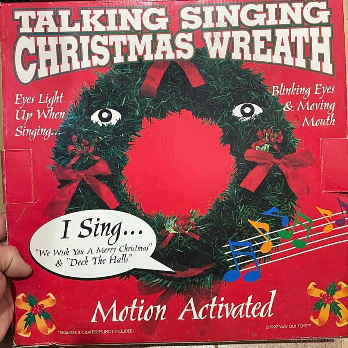 Spievajúci vianočný veniec