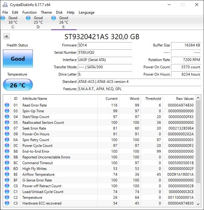 Seagate Barracuda Momentus 7200 320 GB