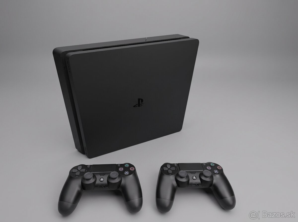 Predám Playstation 4 Slim s dvoma ovládačmi
