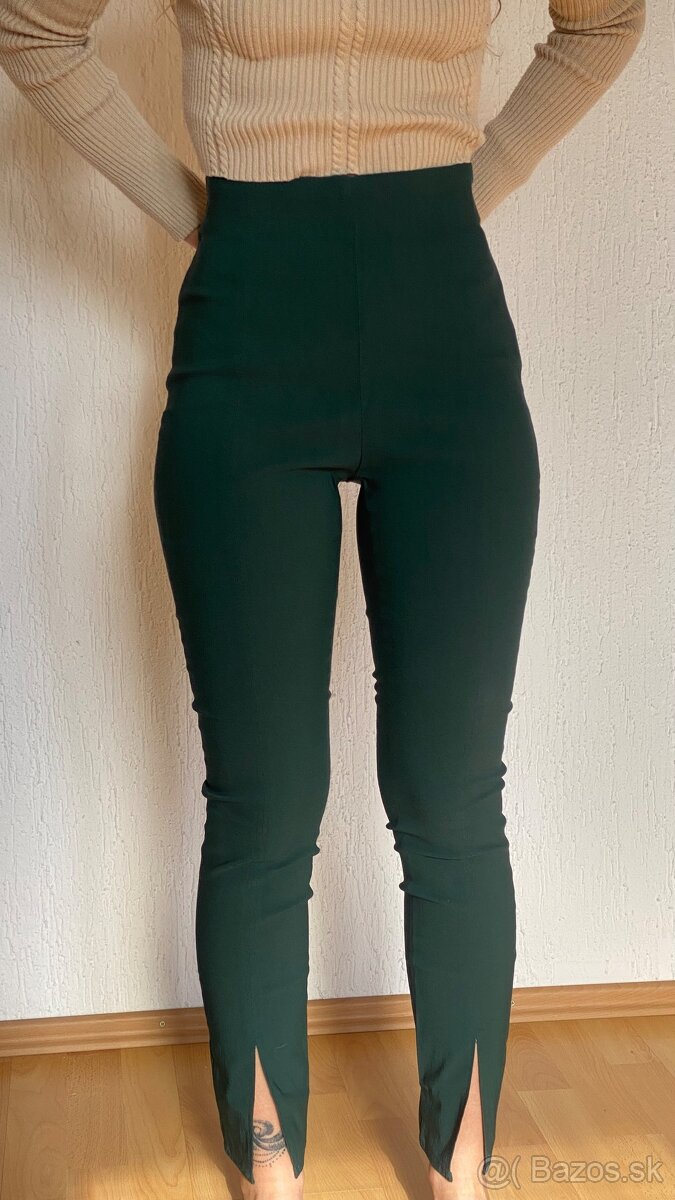 Zelene nohavice elegantne H&M