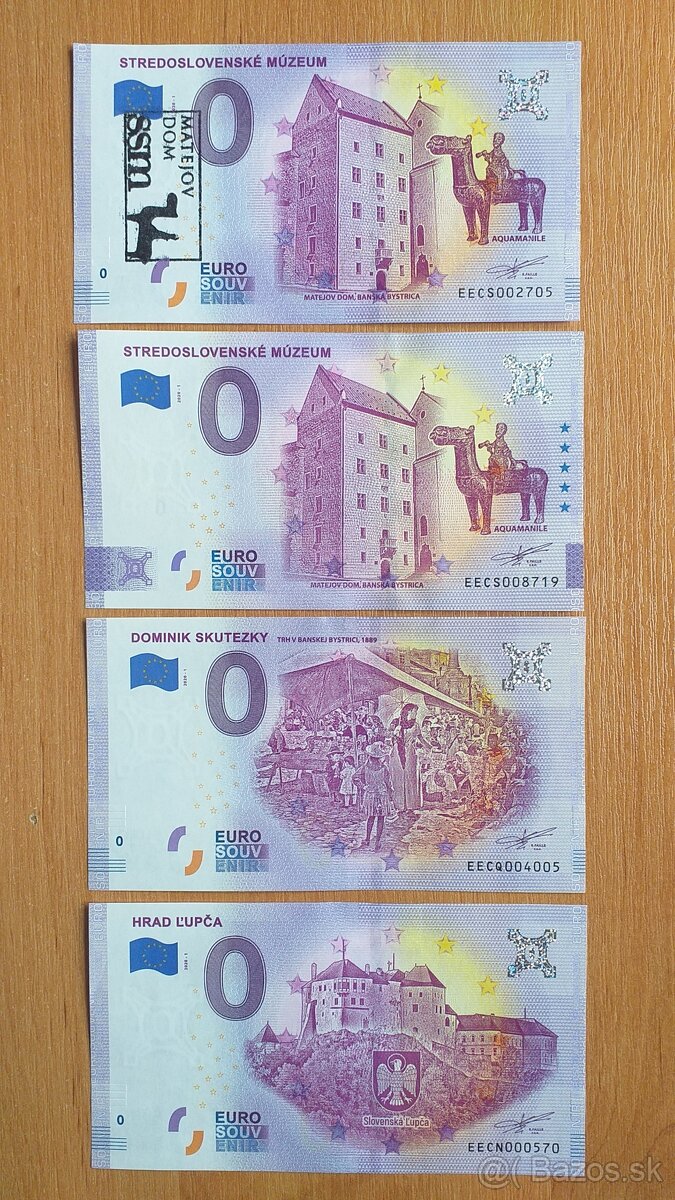 0 euro bankovka, 0 euro souvenir, 0€ bankovka 03