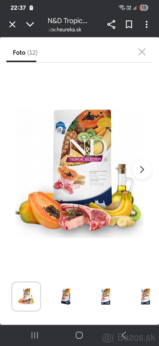 N&D tropical lamb adult mini 1,5kg