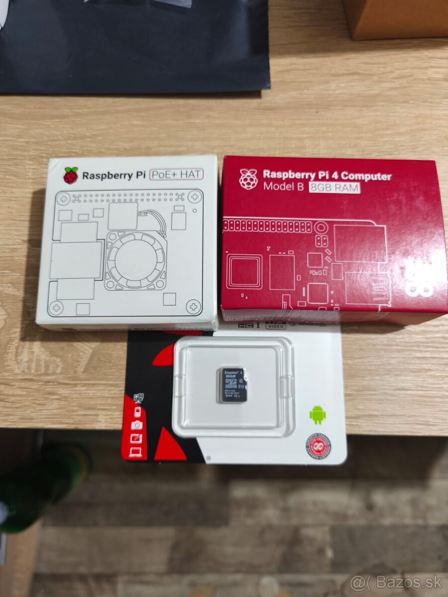 RASPBERRY Pi4 s 8GB RAM + RASPBERRY Pi PoE+HAT