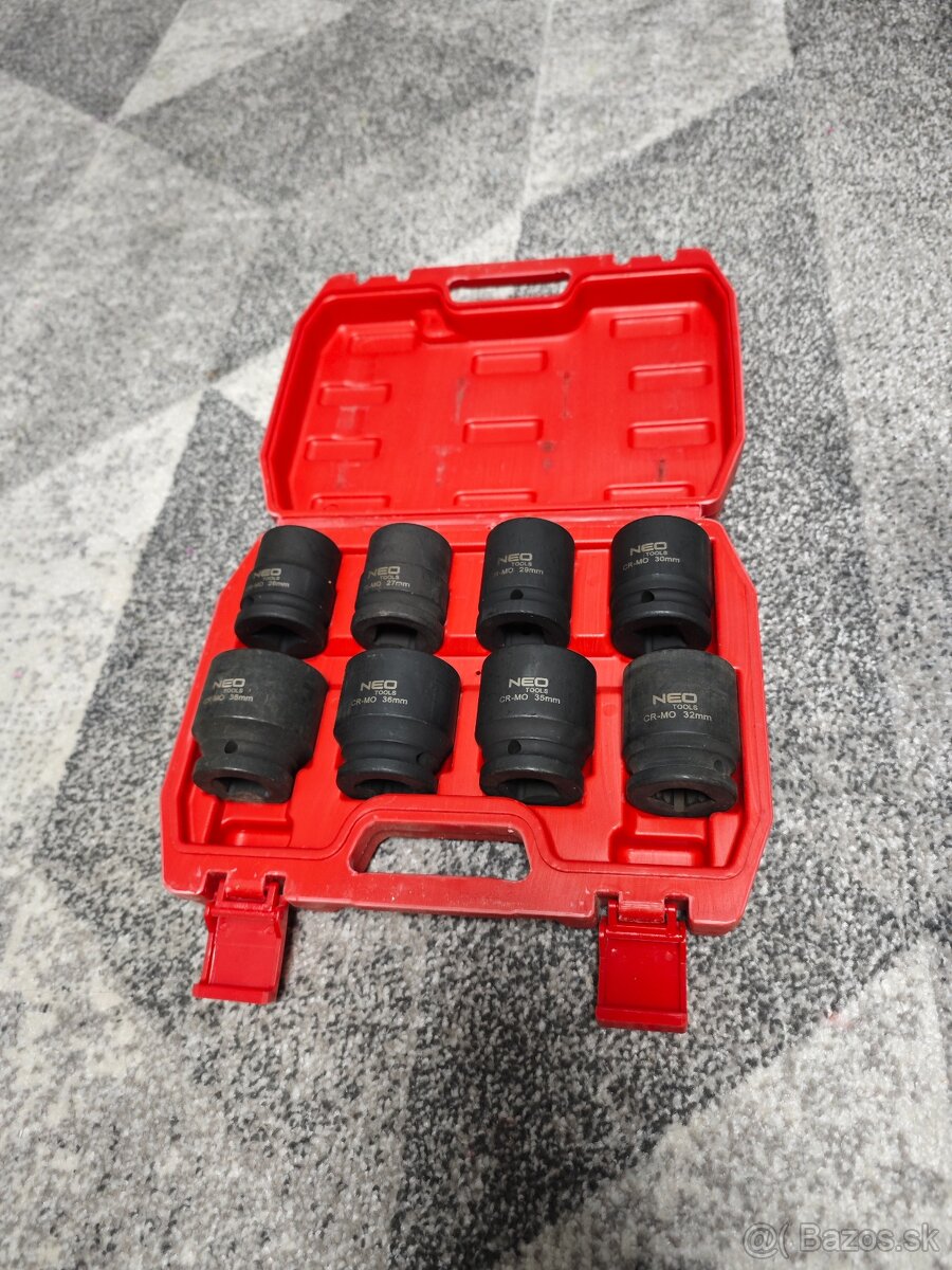 Sada rázových nástrčných hlavíc NEO TOOLS – 3/4