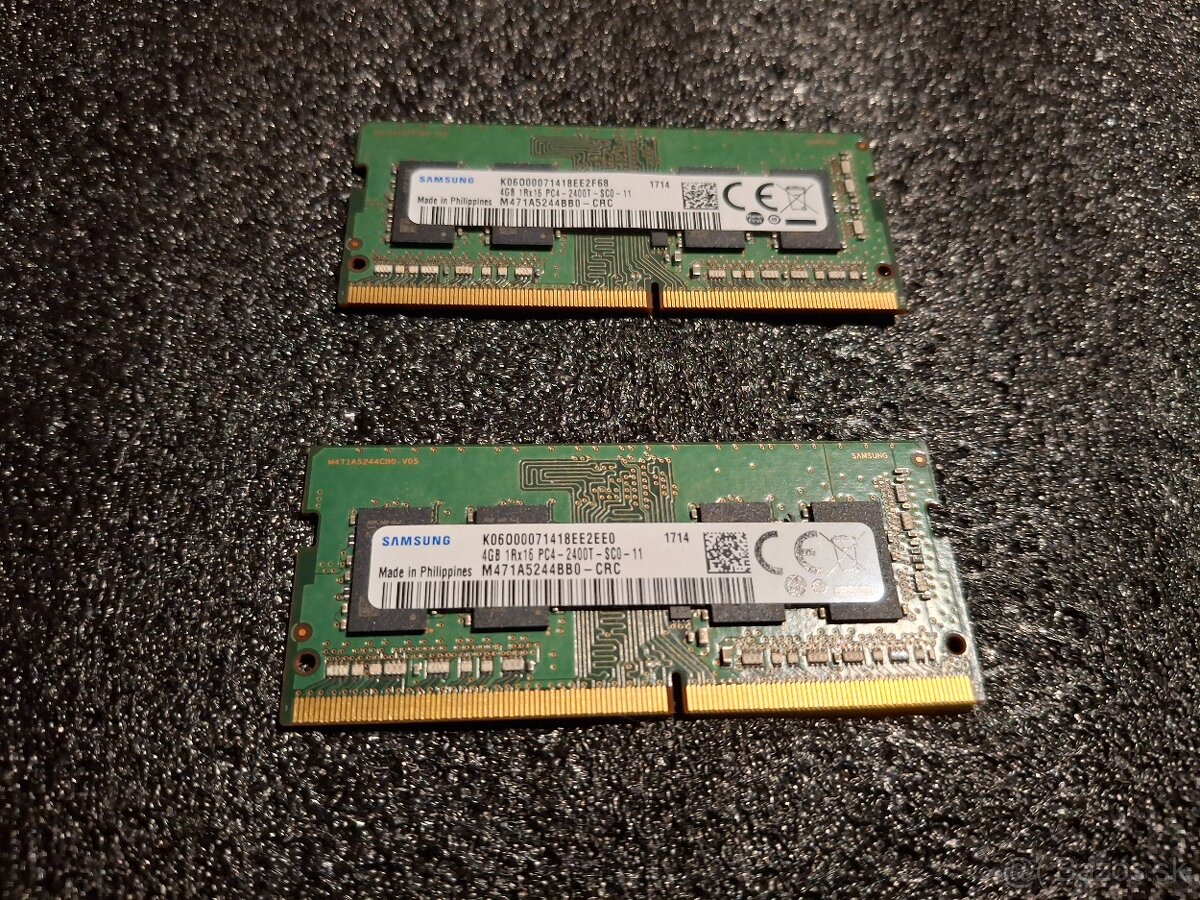 set 2x 4GB ddr4 notebook / SO dimm