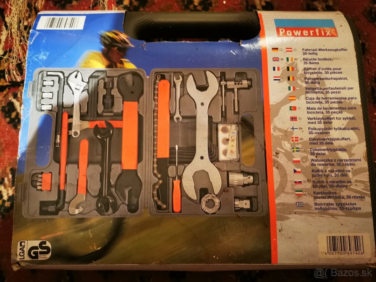 Sada náradia na opravu bicykla
