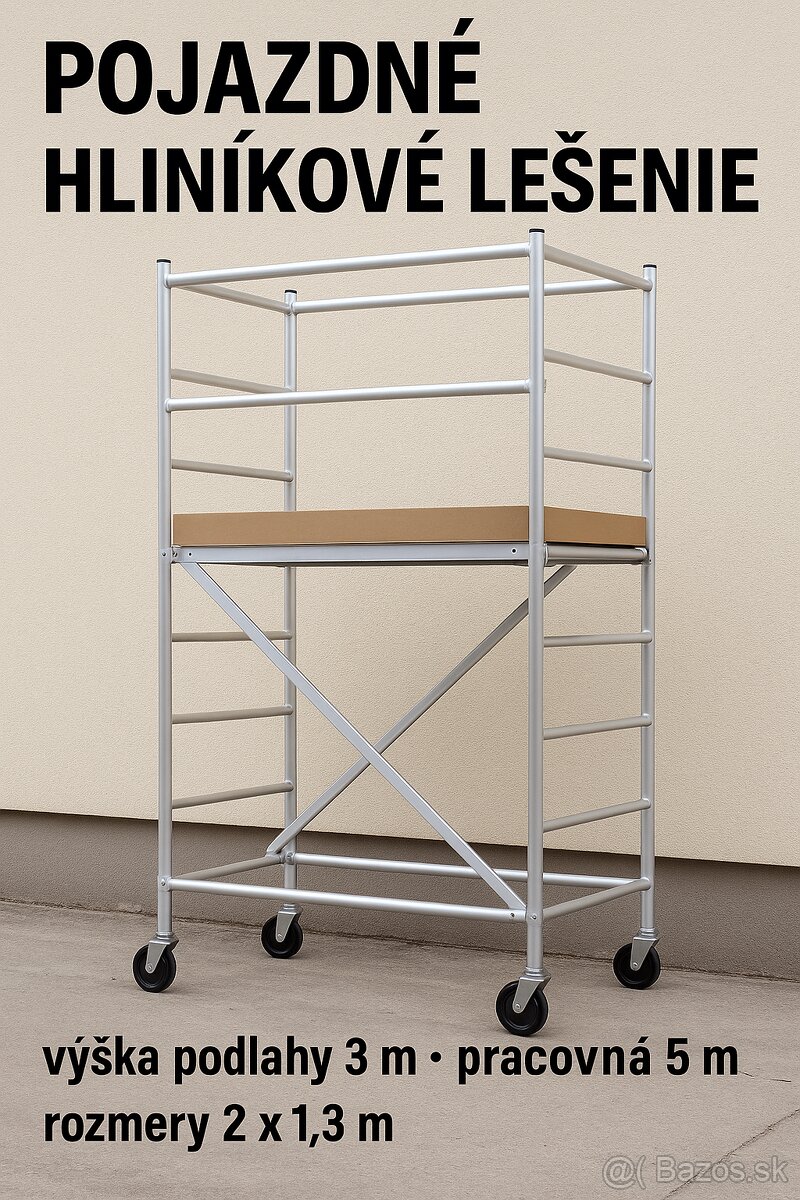Pojazdné hliníkové lešenie prenájom