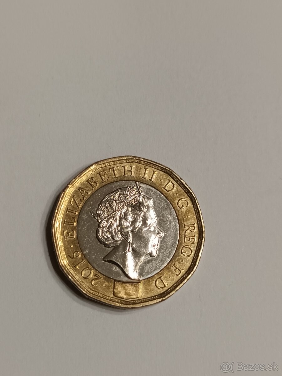 Predám One pound 2016 Elizabeth II