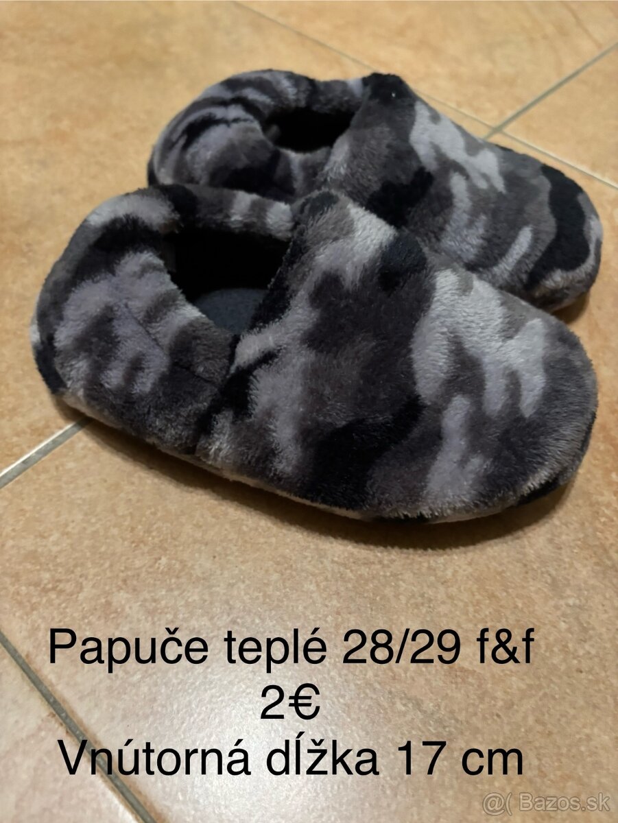 Chlapčenské papuče