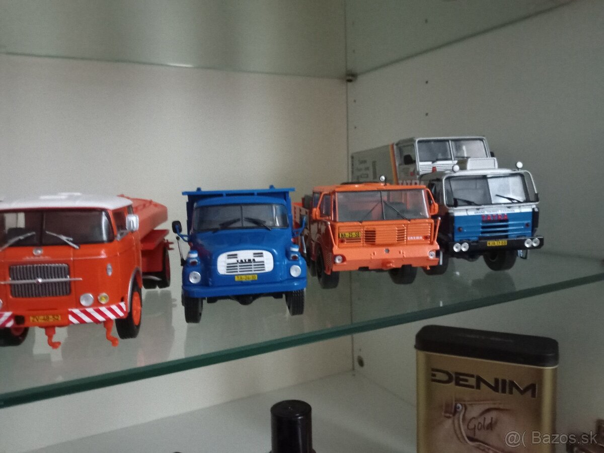 Zberateľské modely áut retro nákladiaky + škoda