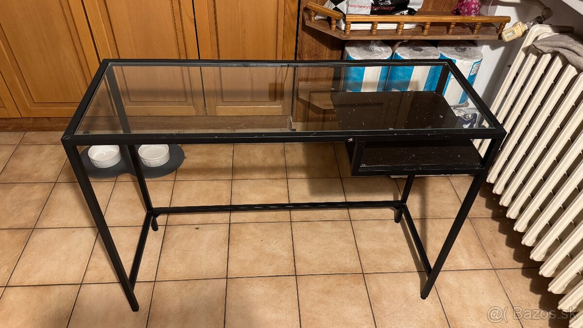 IKEA VITTSJO Stolík na notebook čiernohnedý 100 x 36 cm