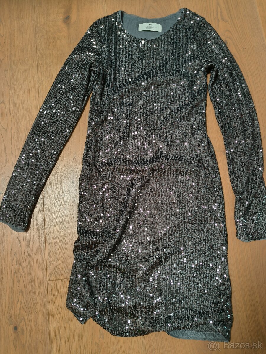 šaty trblietavé , veľkosť 146/152, h&m