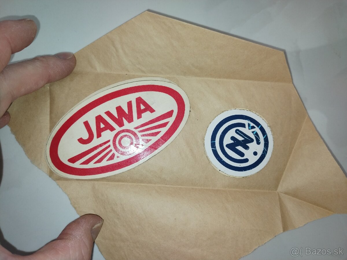 Jawa, ČZ nálepky a Mototechna učtenka