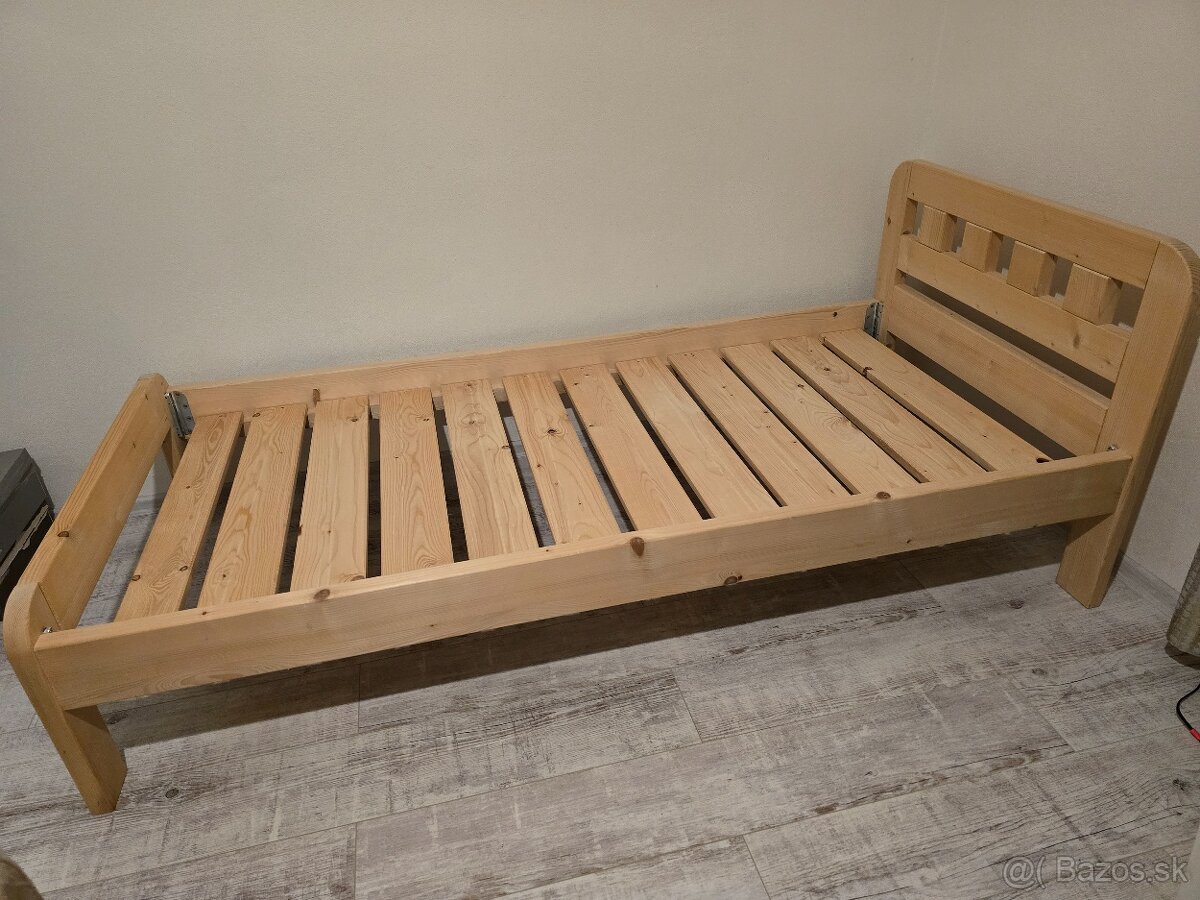 drevena borovicova postel 90x200