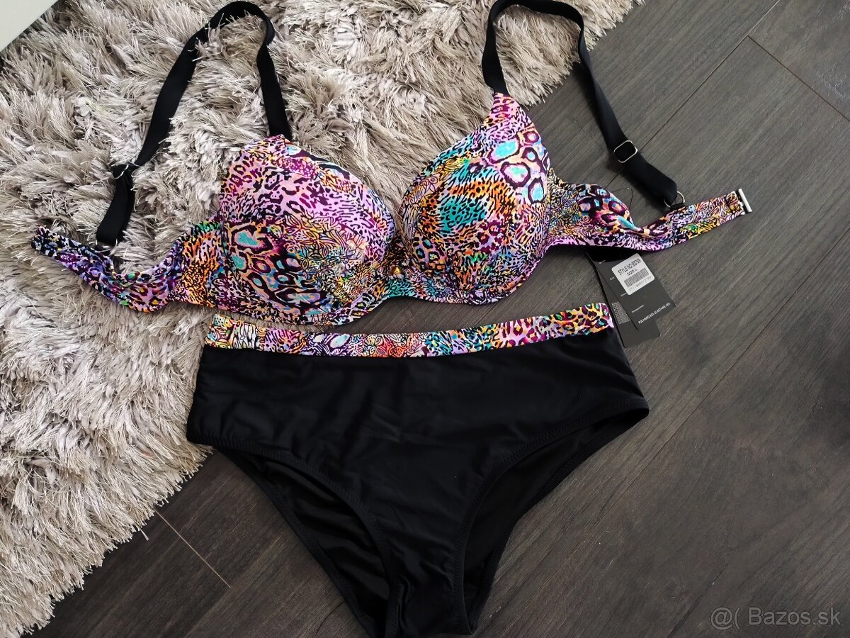 Dvojdielne plavky L, XL multi + čierna