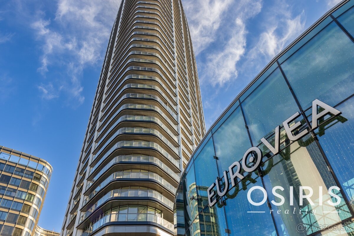Eurovea Tower 2 izbove byt na prenajom aj kratkodobu