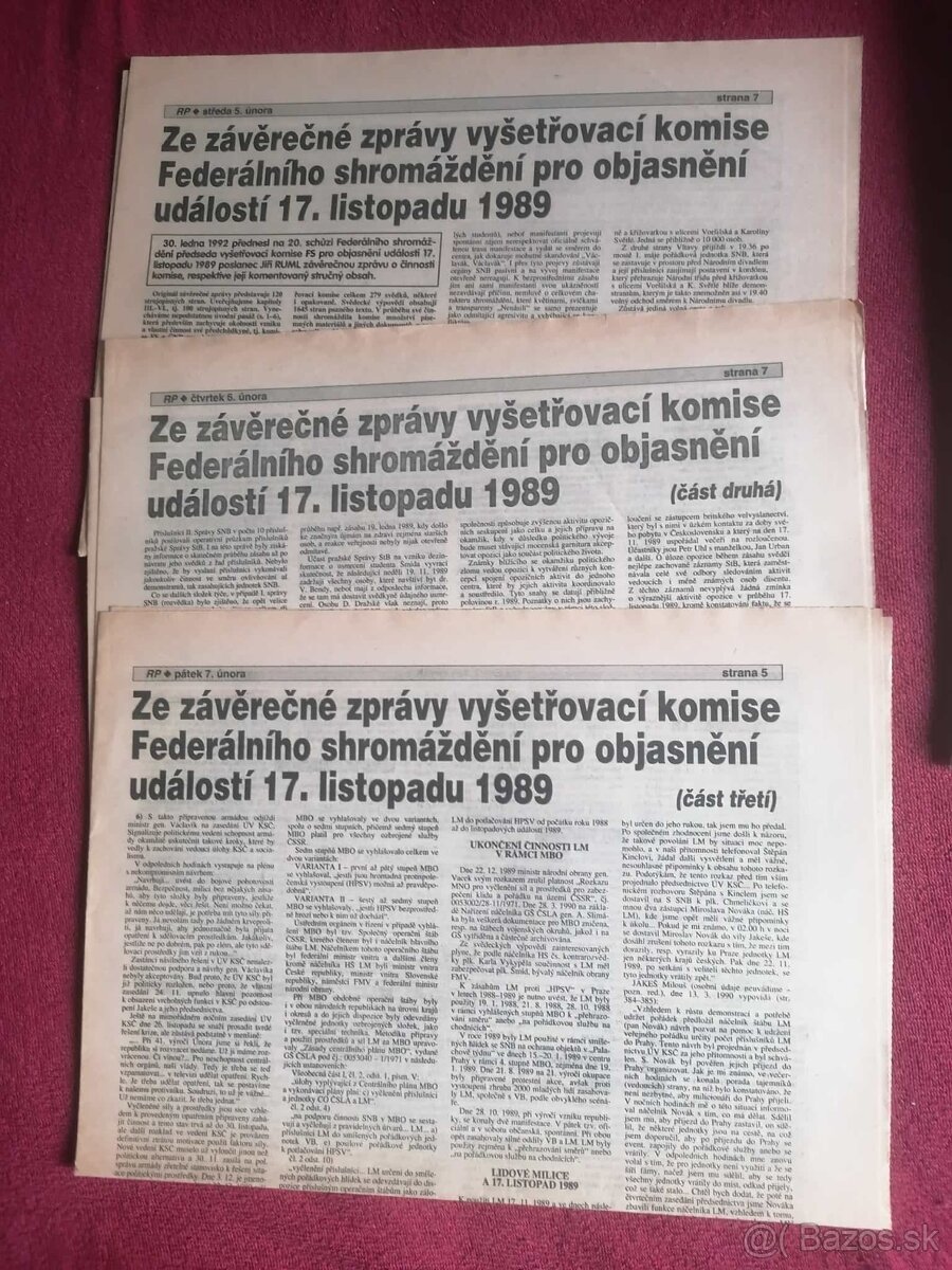 Rudé Krávo zväzky Štb