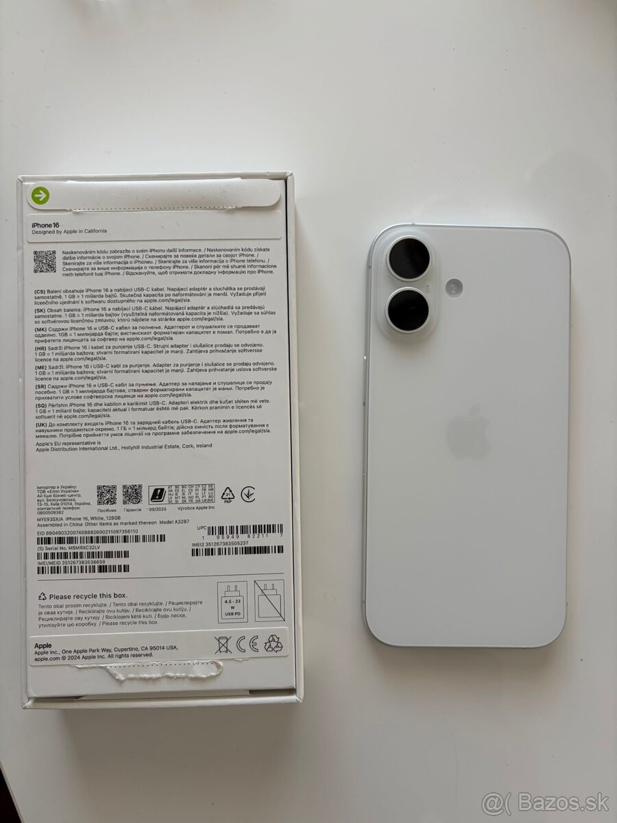 iPhone 16 biely