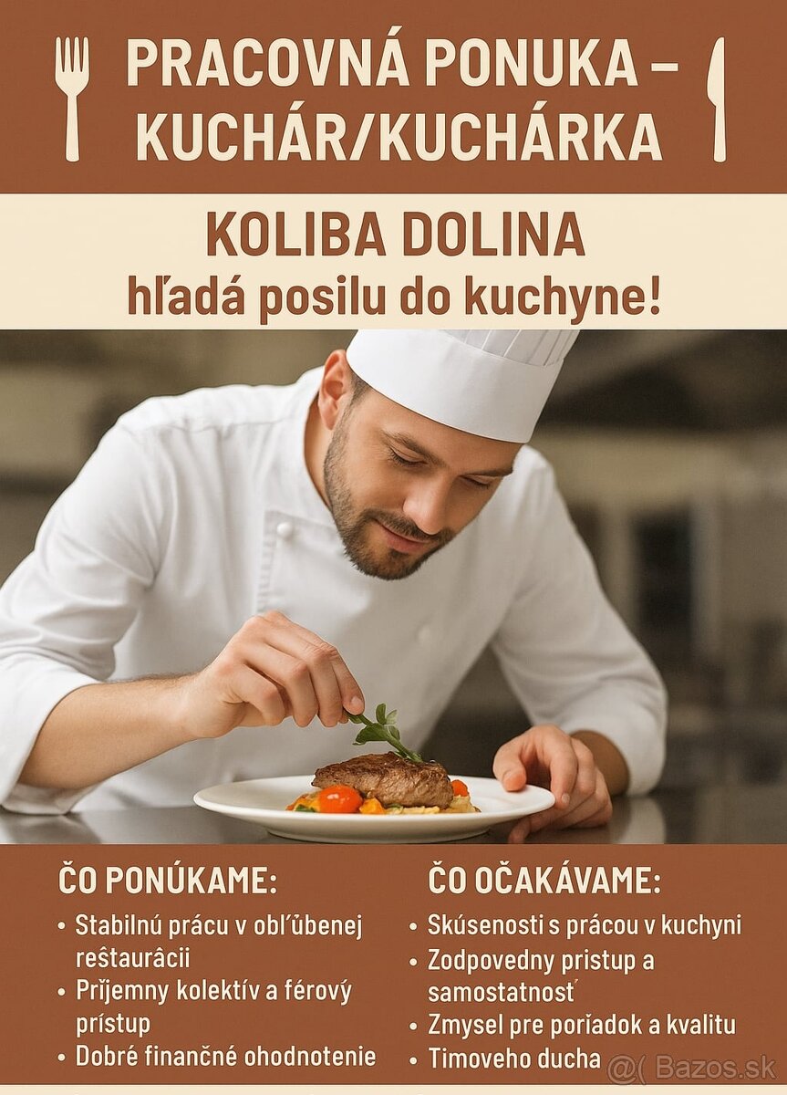 HĽADÁME KUCHÁRA / KUCHÁRKU