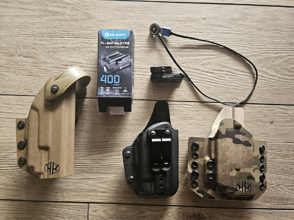 Olight valkyrie PL mini, kydex puzdra na Glock 19 PL mini
