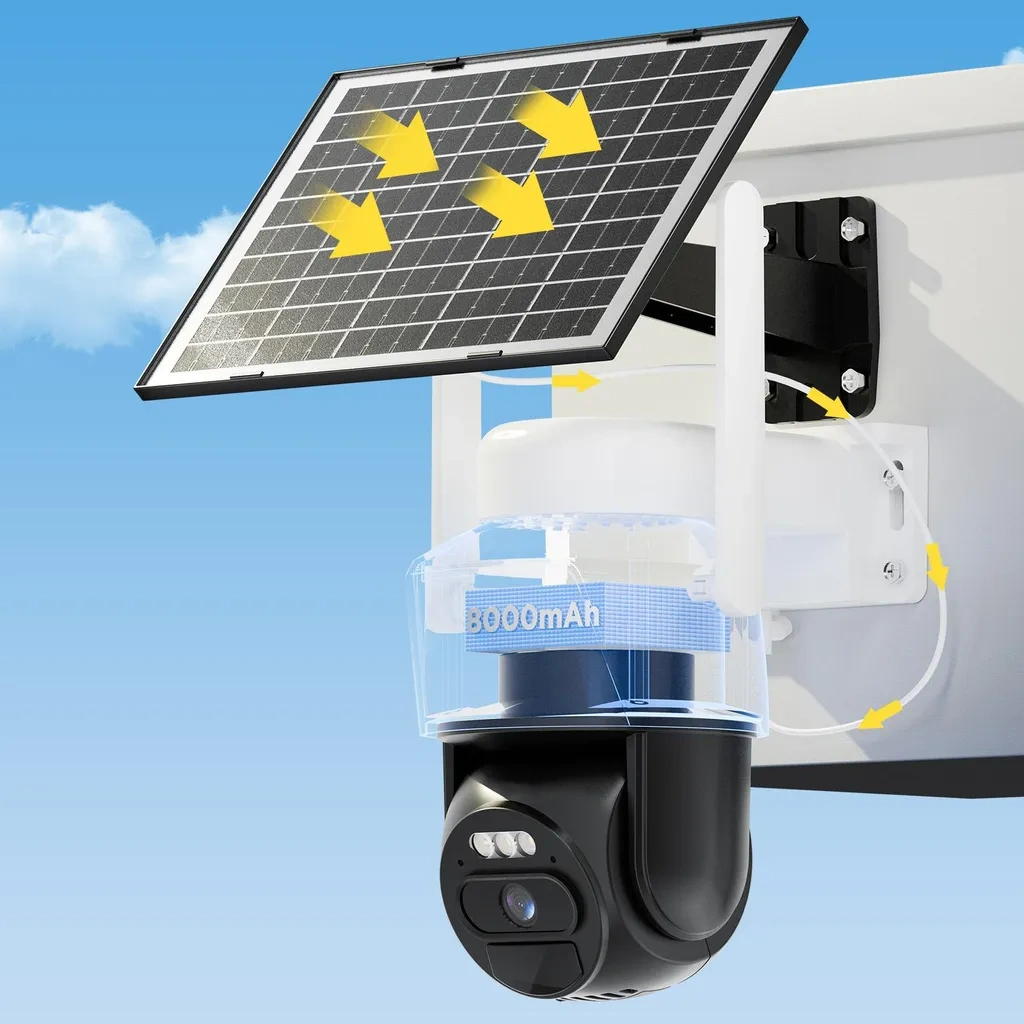 4G vonkajšia bezpečnostná kamera solárna - batéria 8000 mAh