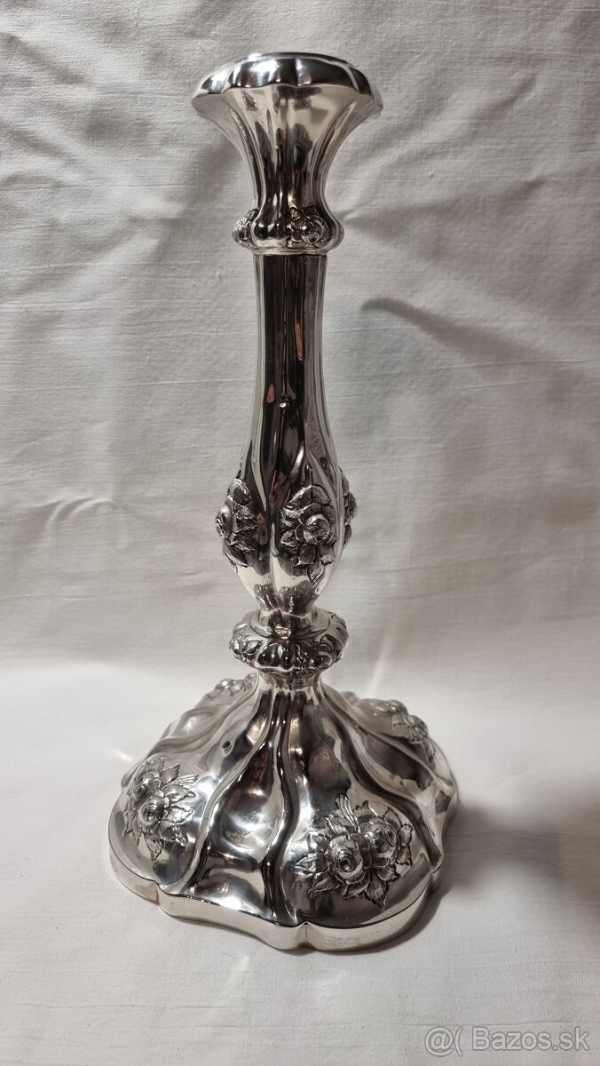 Starožitný strieborný svietnik - 354 gramov