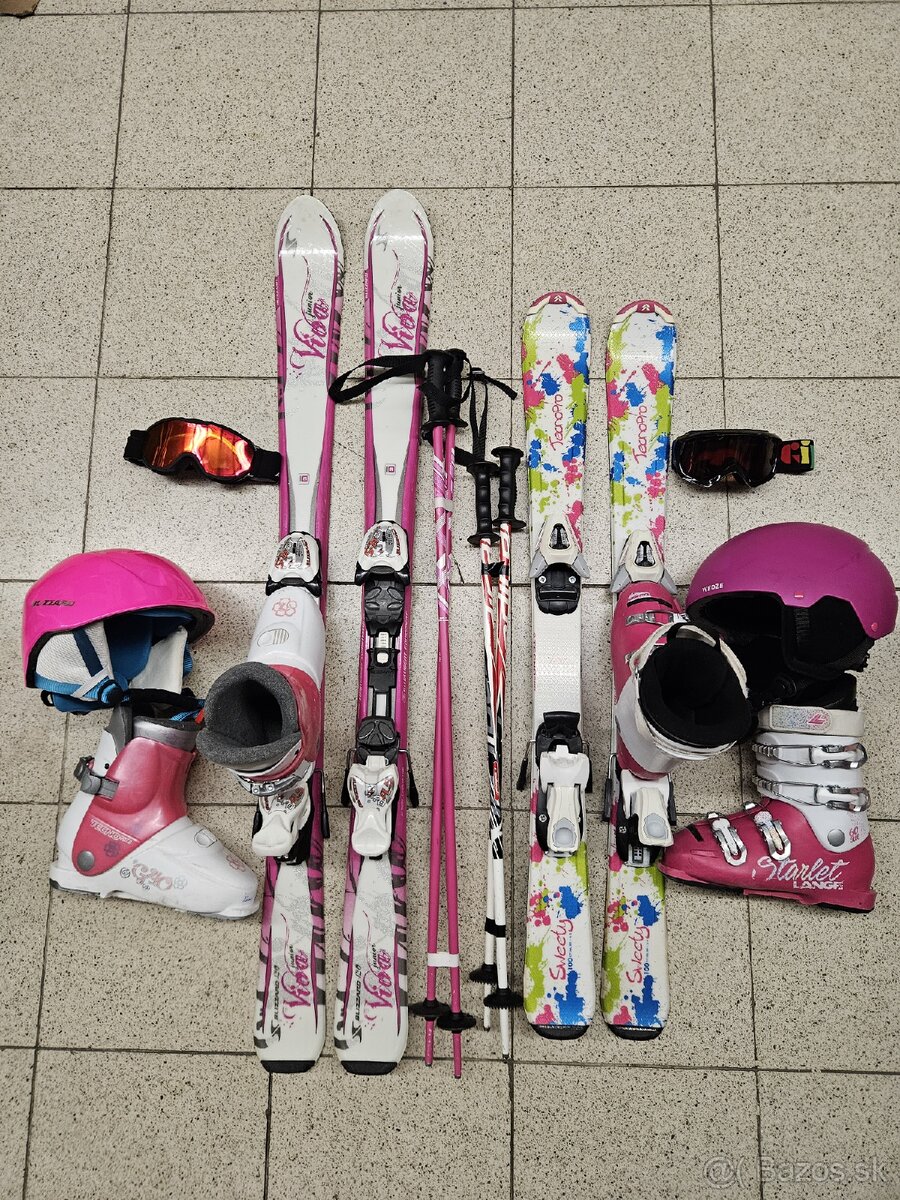 Lyze ruzove 100cm a 120cm