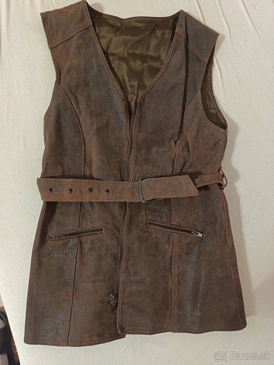 Dámska kožená vesta