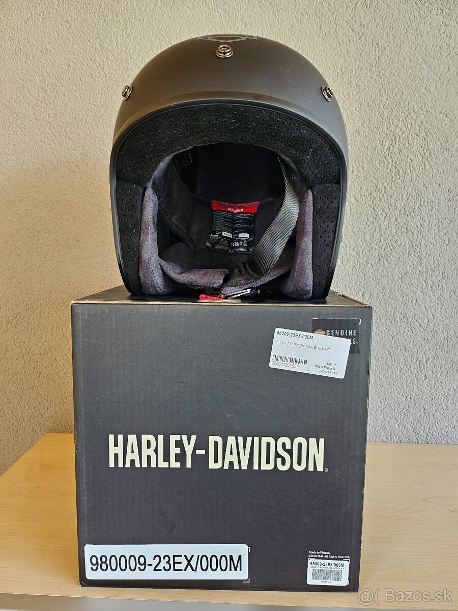 Prilba Harley- Davidson NO4 FURY 3/4 - čierna matná M