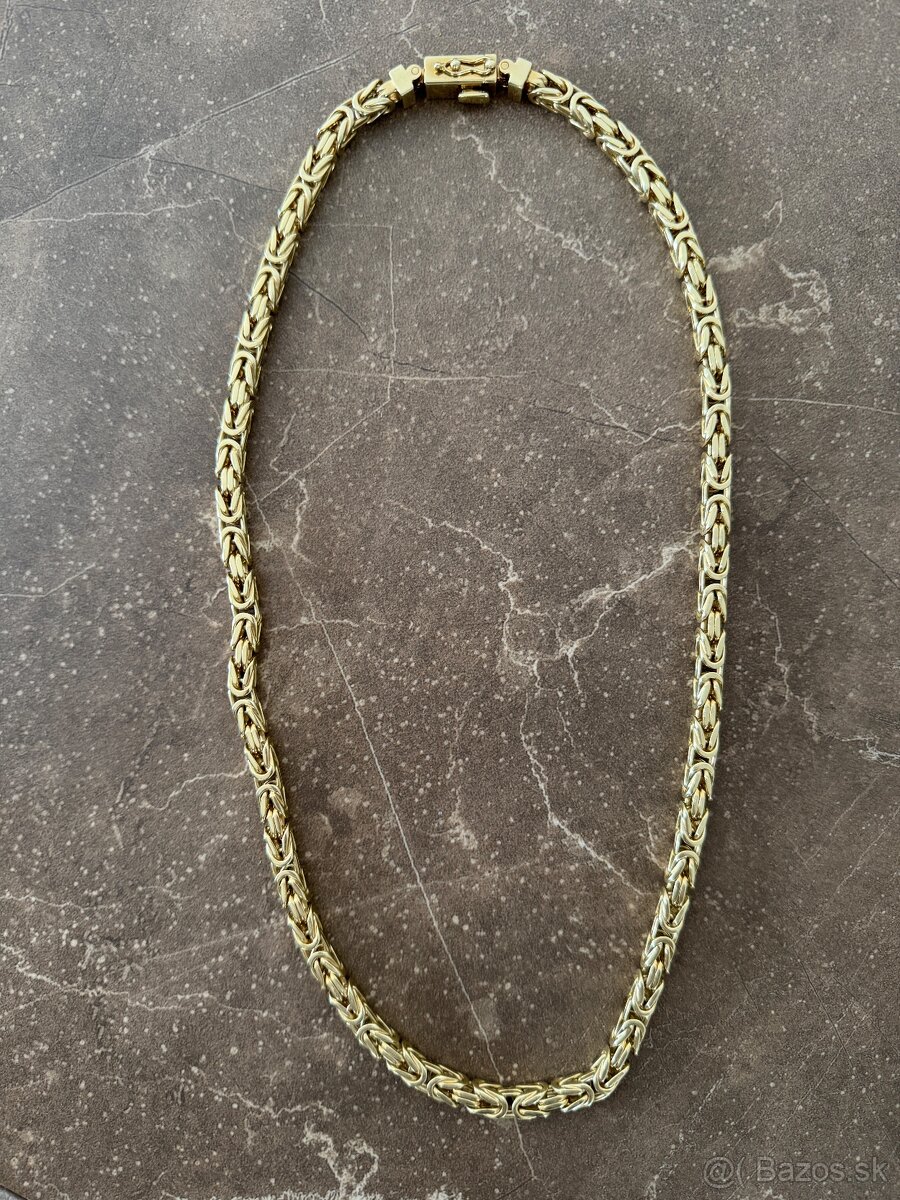 Zlatá retiazka - kráľovský vzor, 585/1000, 163 g