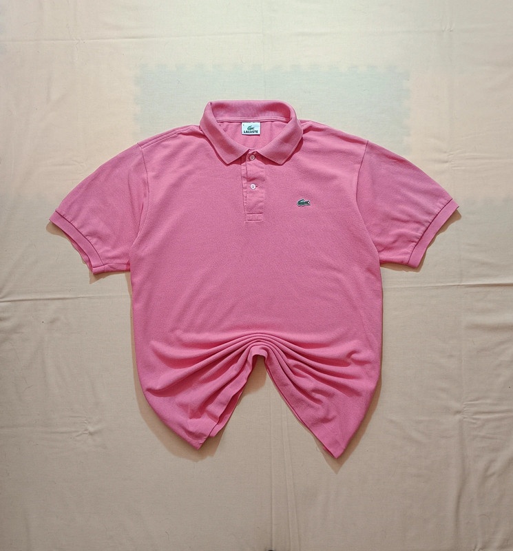 Lacoste ružová polokošeľa s krátkym rukávom XL