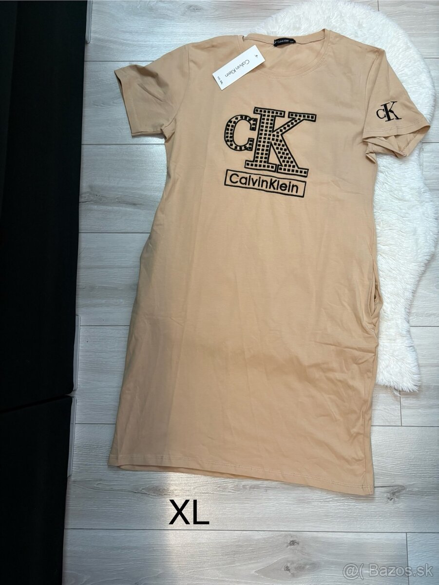 Béžové saty Calvin klein