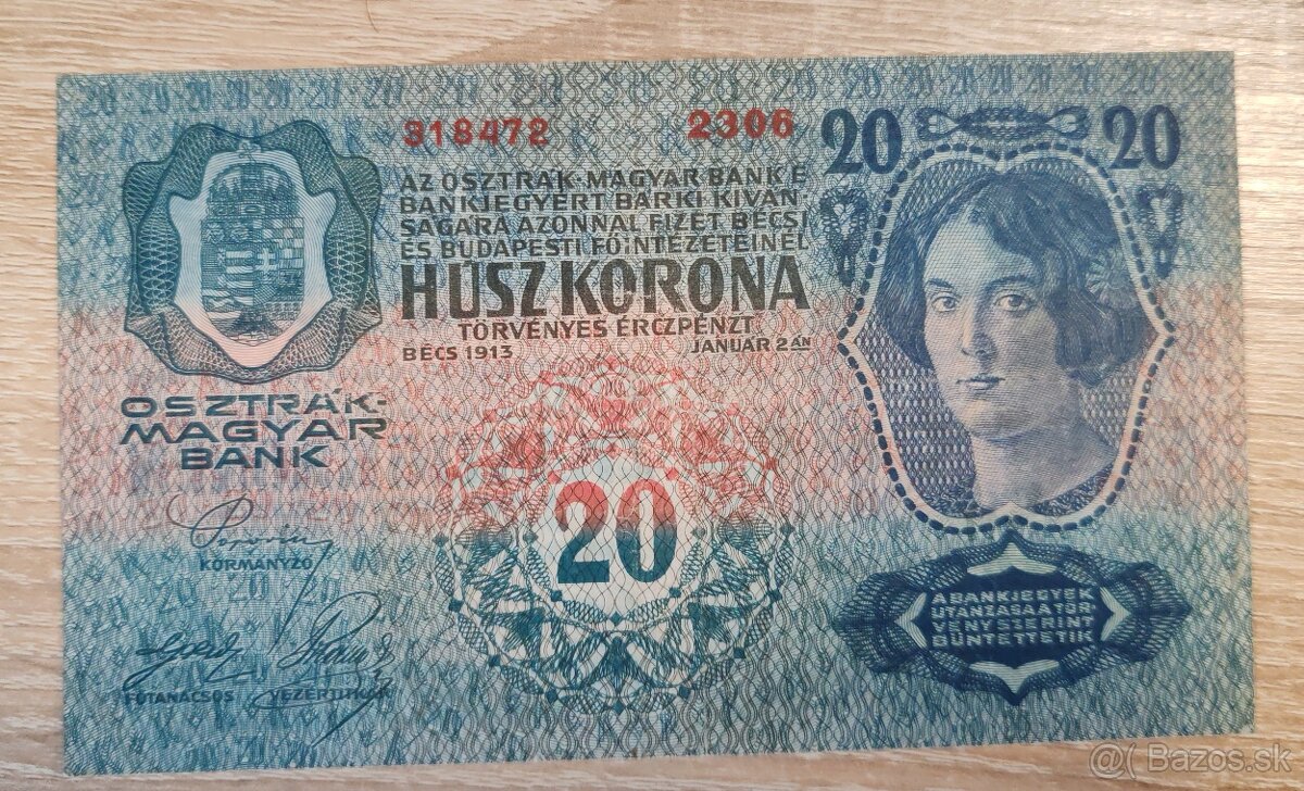 20 koruna, 1913, 2306, Rakúsko Uhorsko