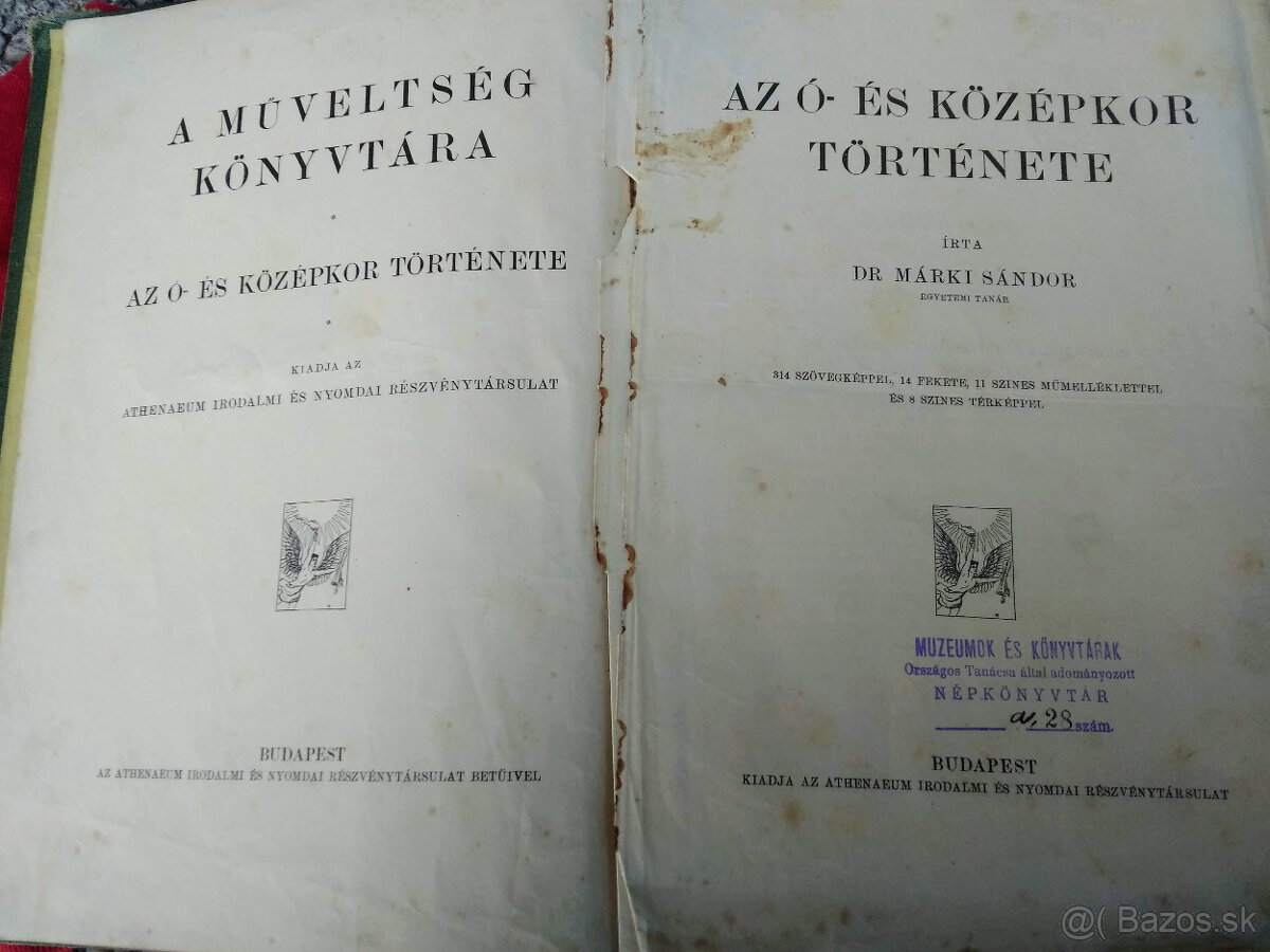 Dr. Márki Sándor: Az ó- és középkor története