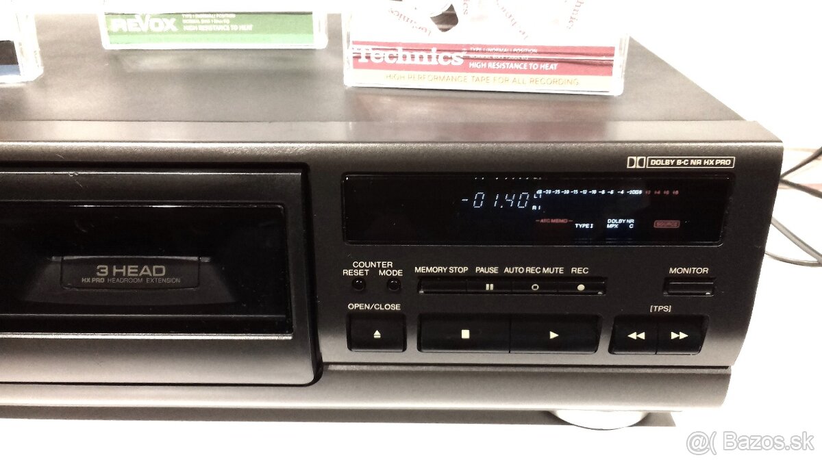 HX PRO 3-hlavovy kazetovy deck TECHNICS RS-BX601 JAPAN, AK45