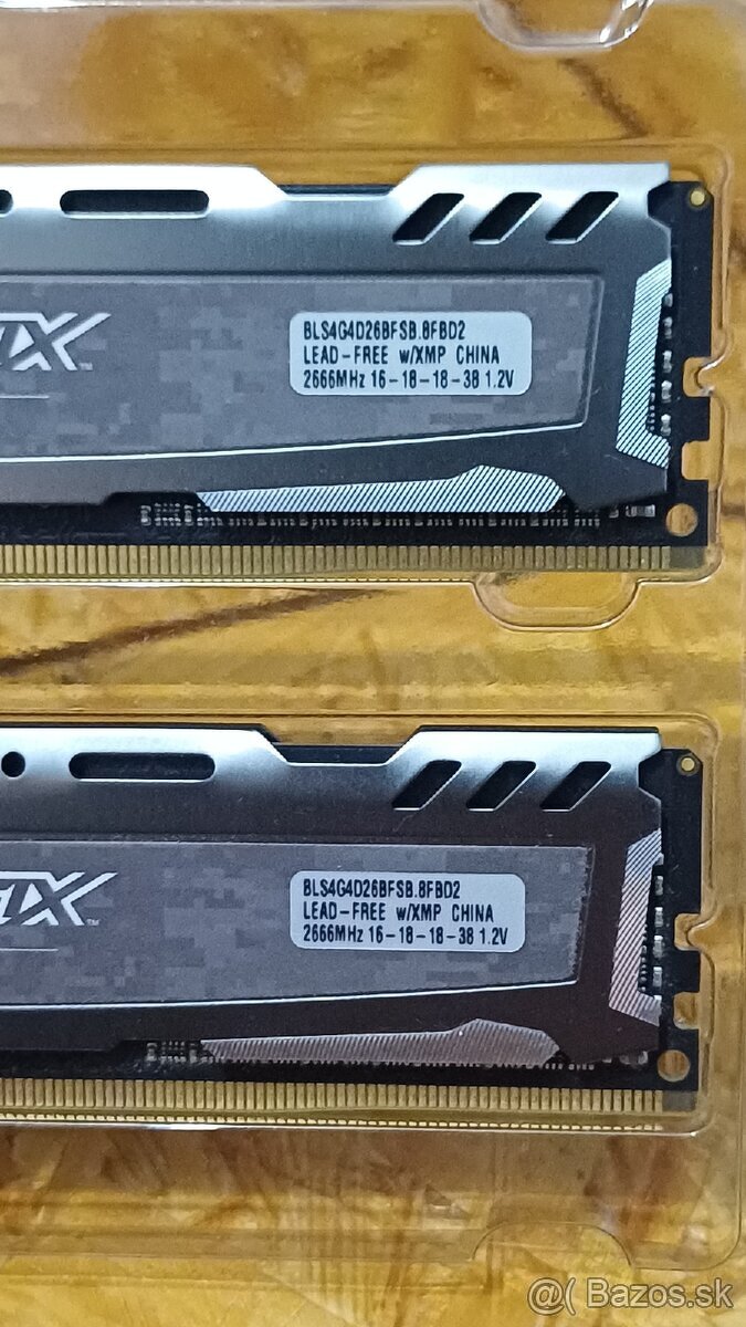 Ballistix 2x4GB DDR4 2666 MHz
