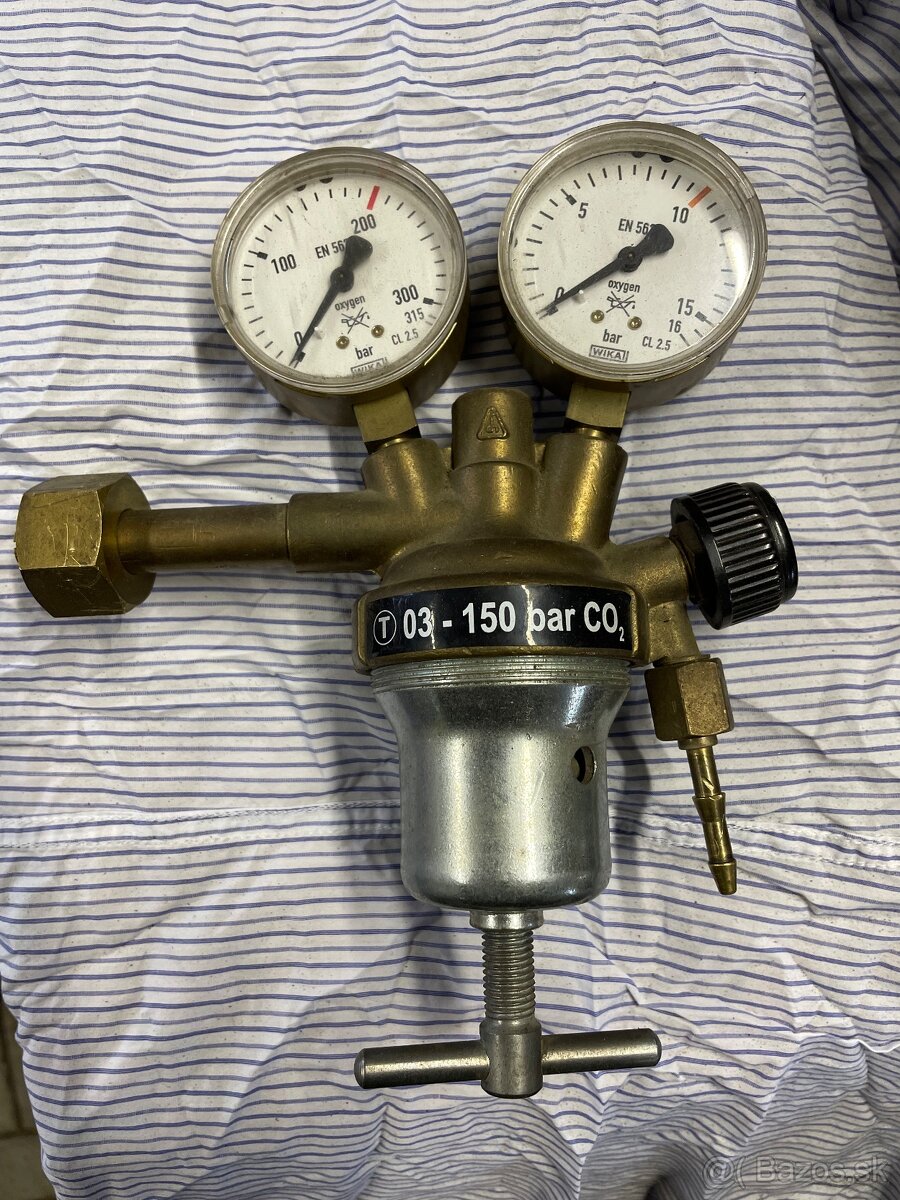 Budíky na fľašu CO2, argon