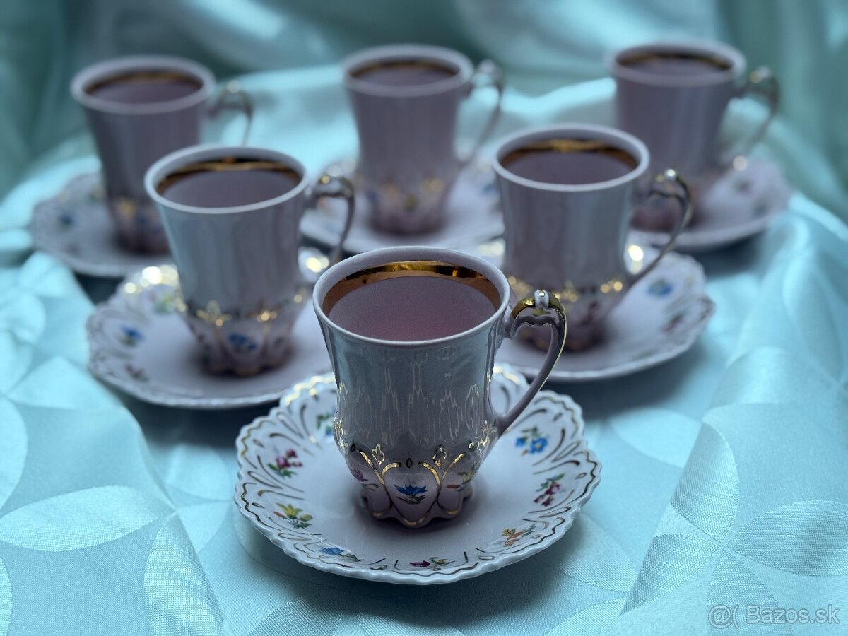Ružový porcelán 6&6 šálky