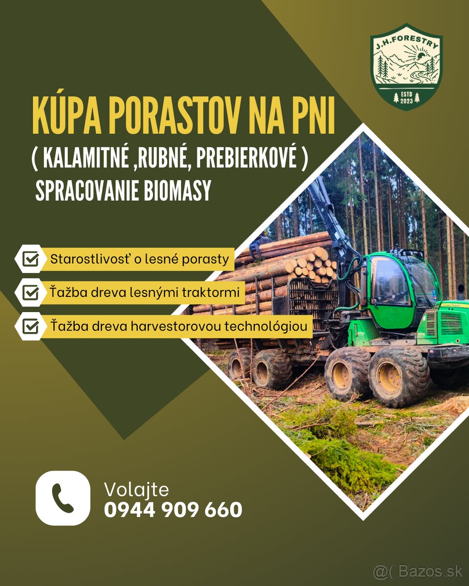 Ťažba dreva a kúpa porastov na pni
