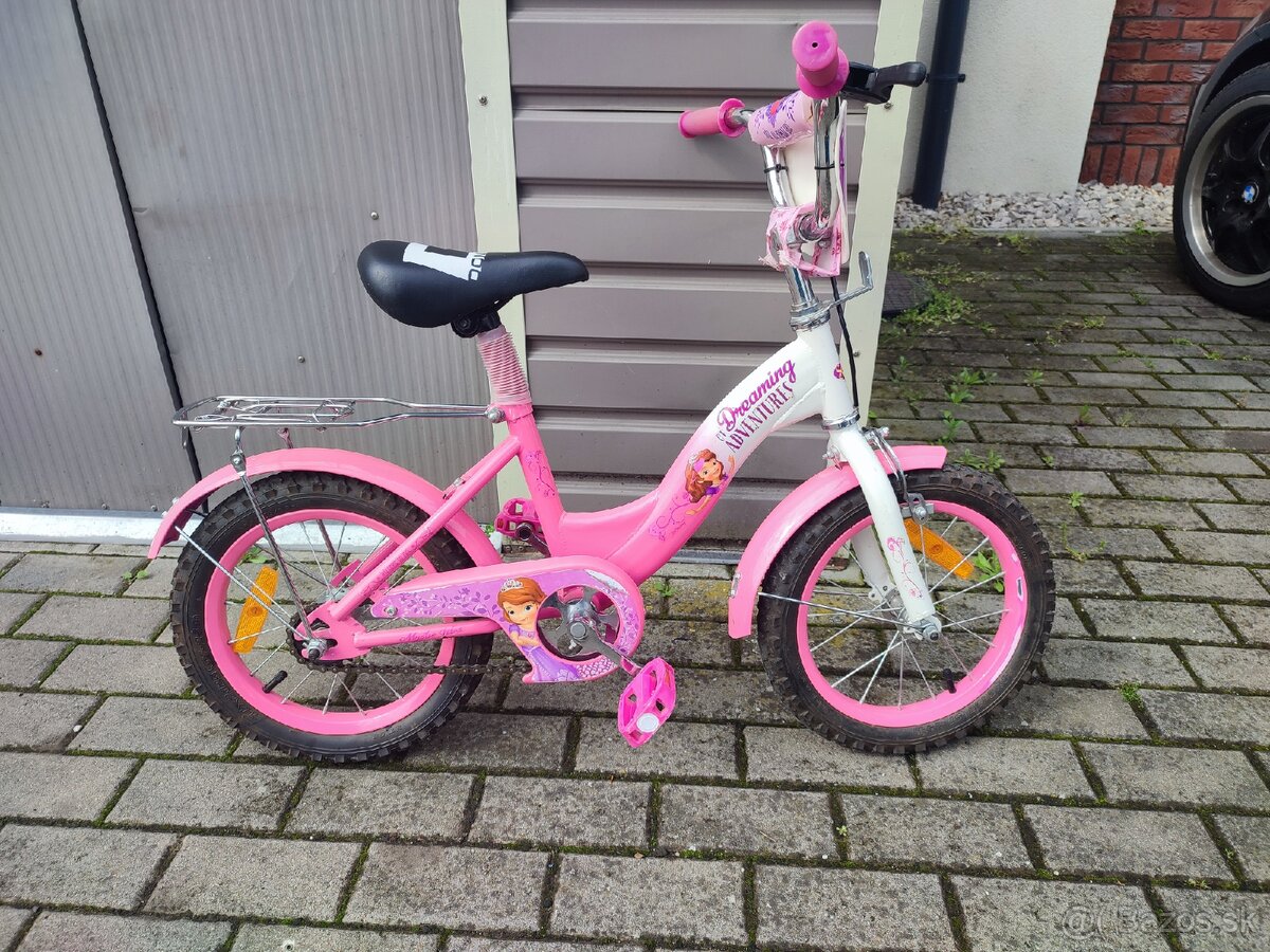 Predám zachovalý dievčenský bicykel 14'