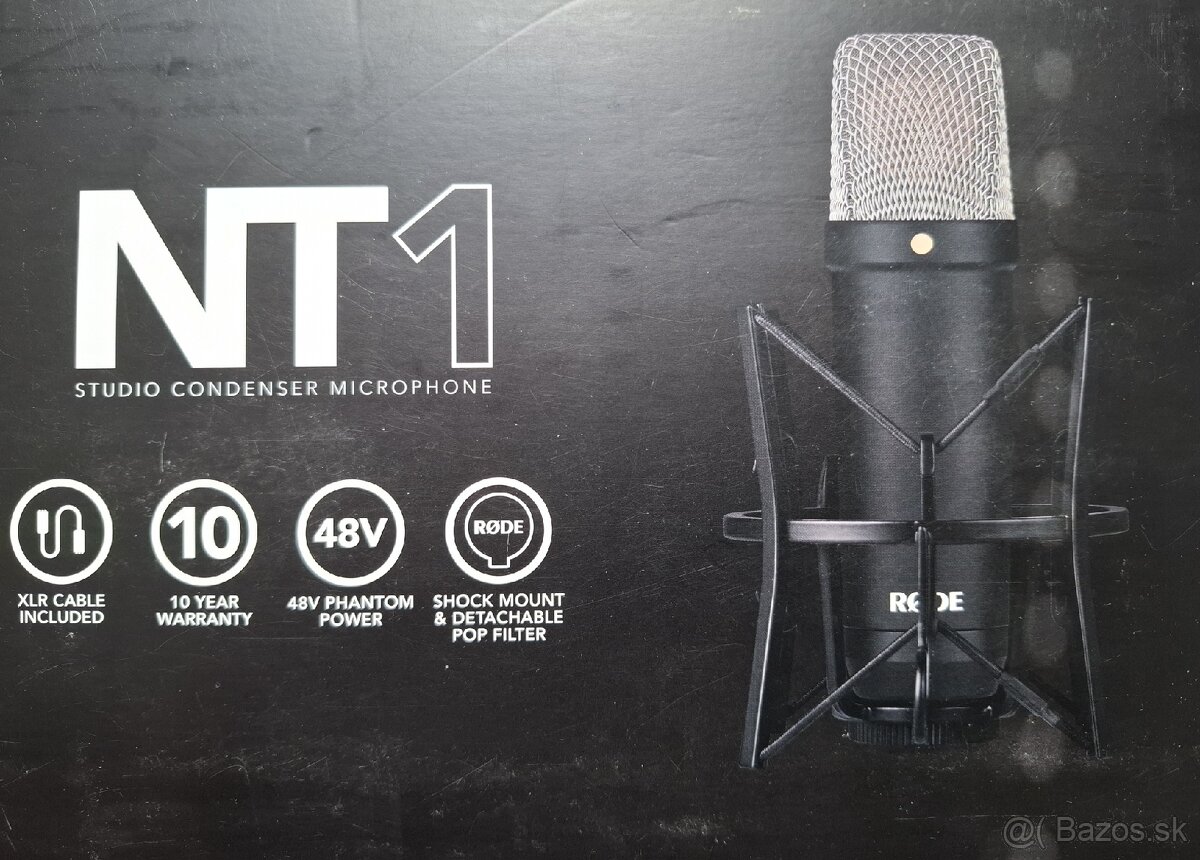 Kondenzátorový mikrofón Rode NT1 signature series, black,