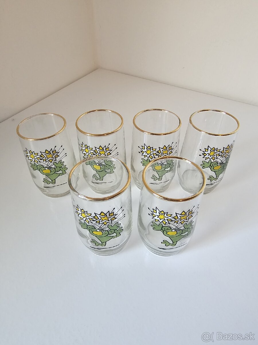 Retro poháre Rákosníček set 6ks