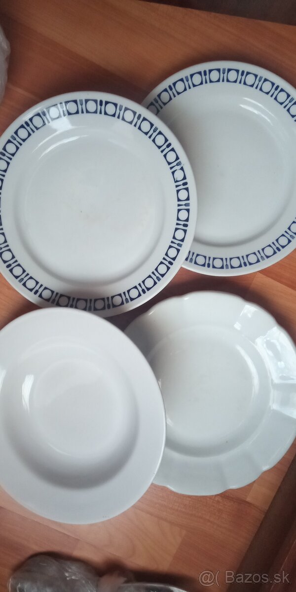 Porcelánové misy , hrubé taniere ,
